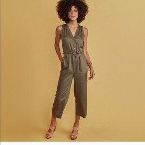 Marine Layer Katy jumpsuit in dark green
